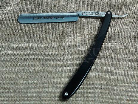 Бритва опасная "SUPER GNOME ", 3/8, 1/1, кованая углеродистая сталь C135, рукоять из пластика чёрная
