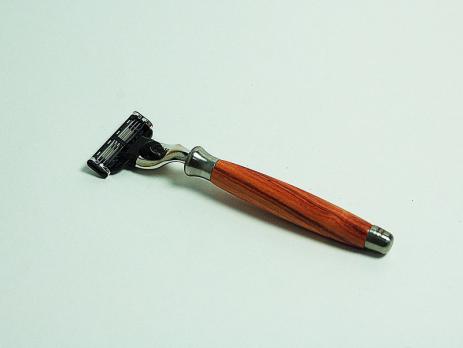 Бритвенный станок gentleman barbier адаптированный под Mach3, ручка из розового дерева