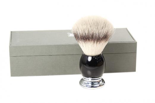 Кисточка-помазок для бритья Muehle Pinsel серии Purist, синт.волос "Серебряная фибра", ручка синт.смола