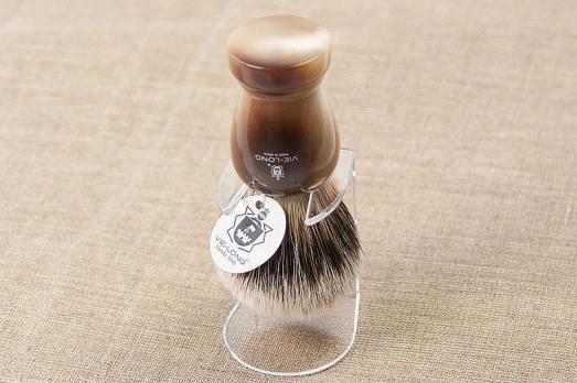 Кисточка-помазок для бритья VIE-LONG, "серебряный барсук", акрил