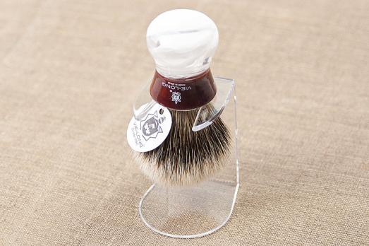 Кисточка-помазок Vie-Long для бритья, "серебряный барсук", акрил