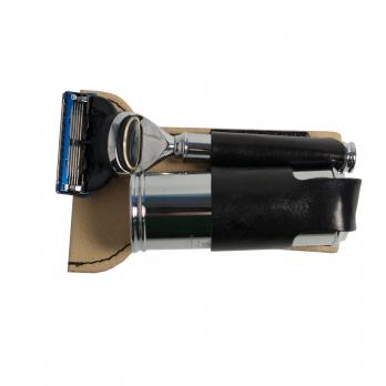 Элитный бритвенный набор Muehle Pinsel в кожаном футляре (2 предмета)