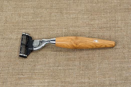 Станок бритвенный адаптированная Muehle Pinsel под  Жиллет Мак3 (оливковое дерево)