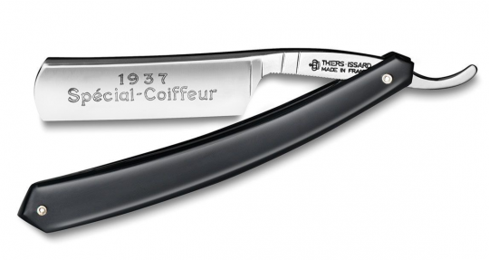Бритва опасная "SPECIAL COIFFUR", 6/8, 1/1, кованая углеродистая сталь C135, рукоять из пластика чёрная